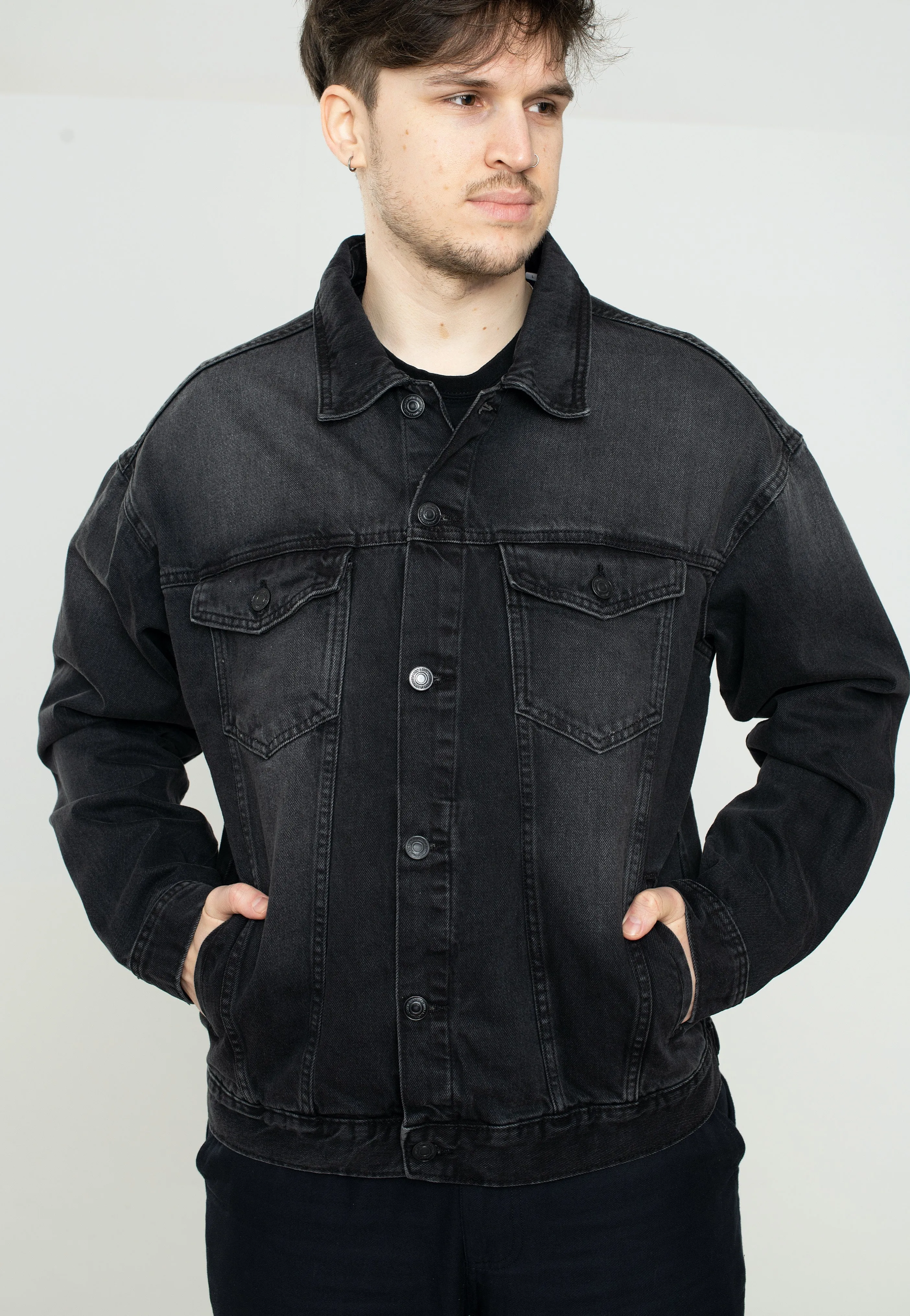 & Sons Black Jeans Jacket - Rick Ovz