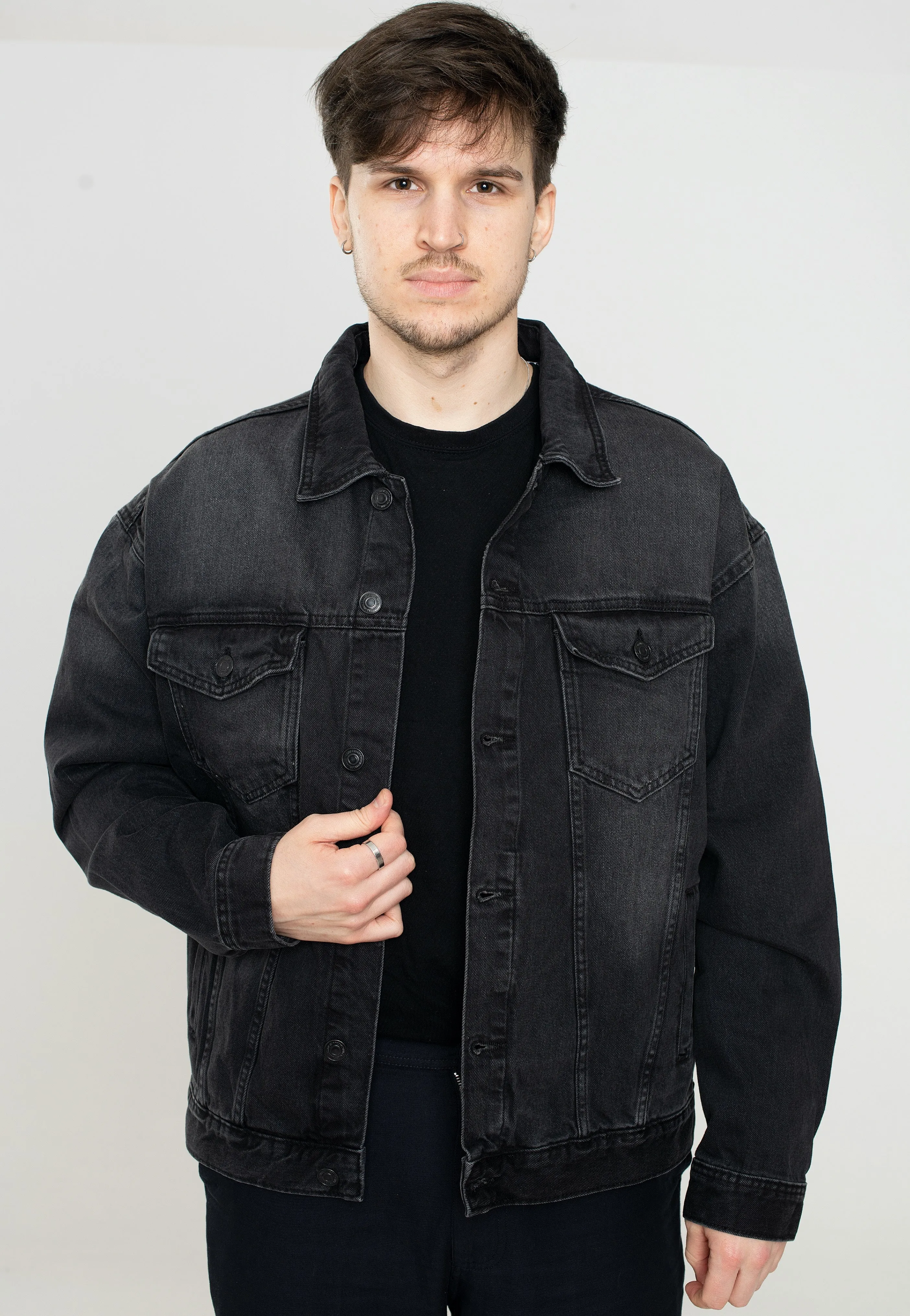 & Sons Black Jeans Jacket - Rick Ovz