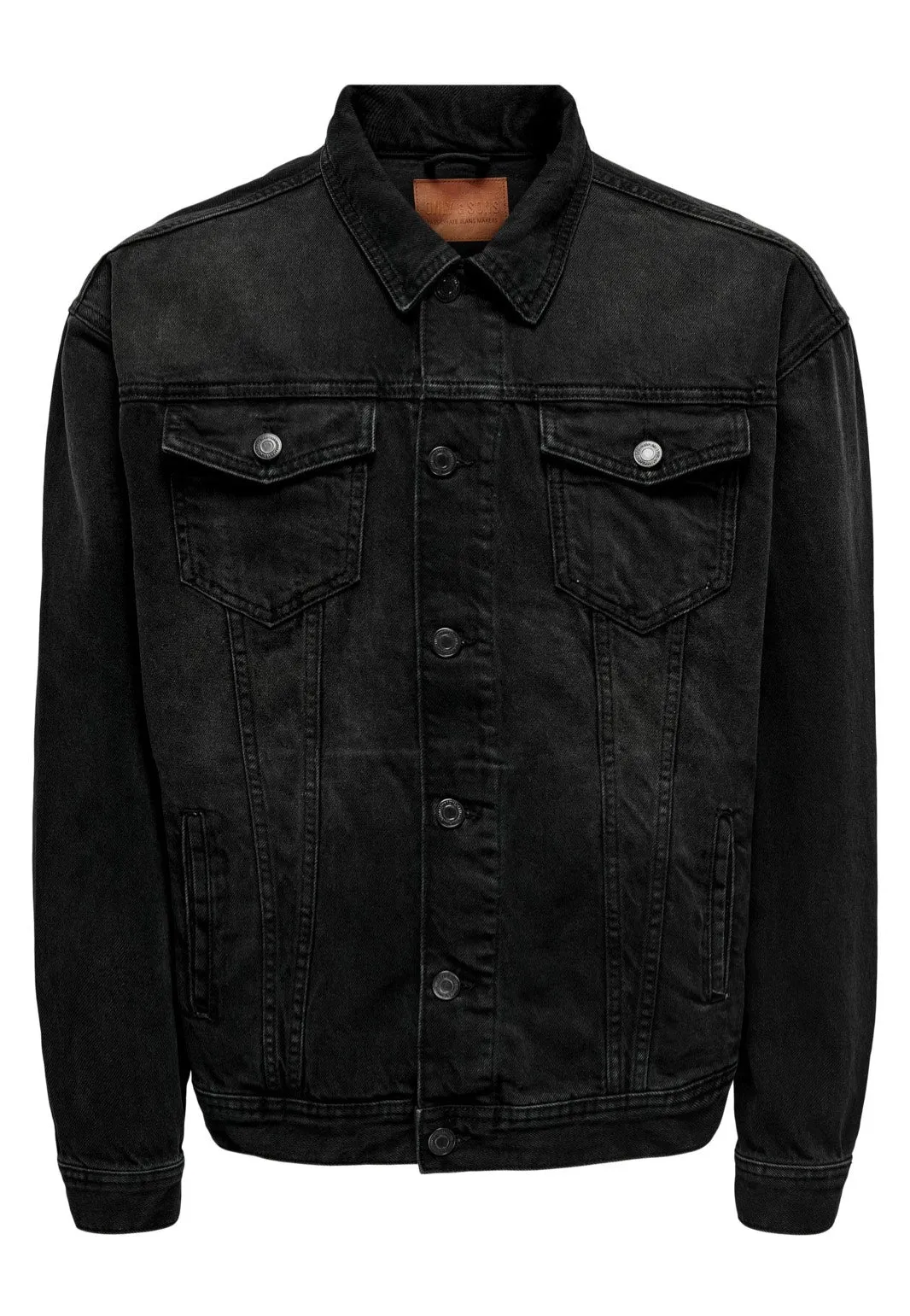 & Sons Black Jeans Jacket - Rick Ovz