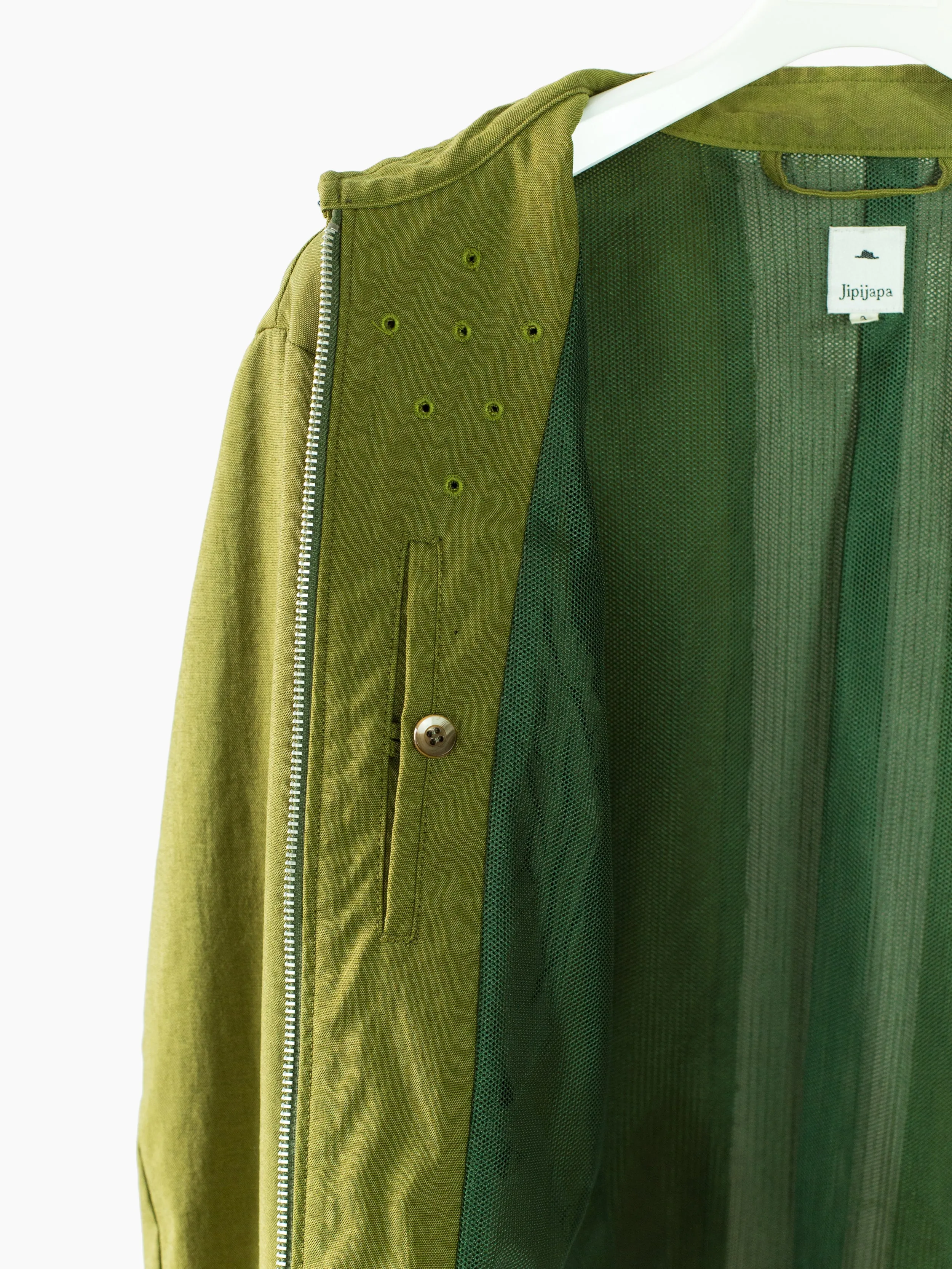 00s Chartreuse Vented Biker Jacket in Jipijapa Style