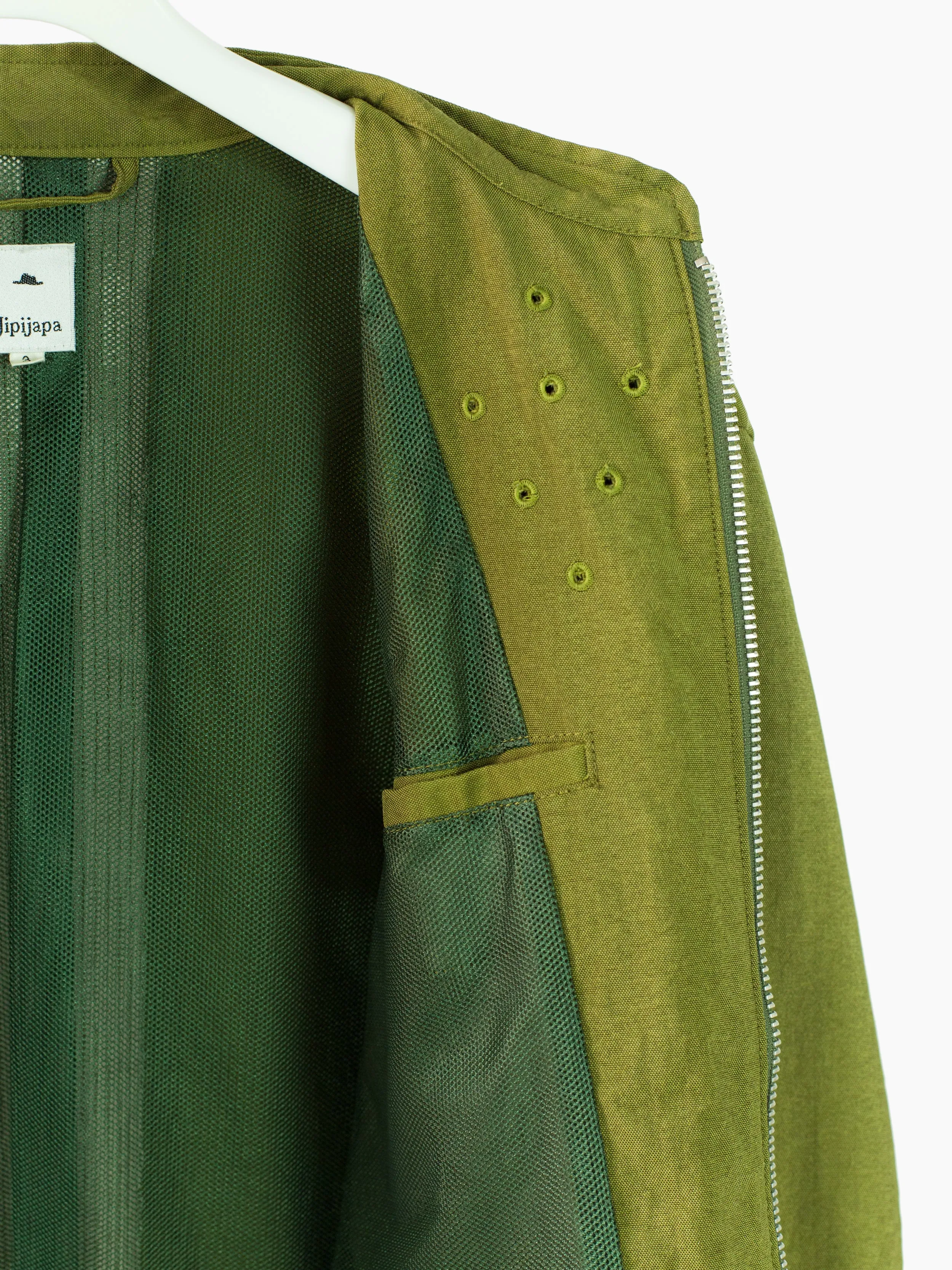 00s Chartreuse Vented Biker Jacket in Jipijapa Style