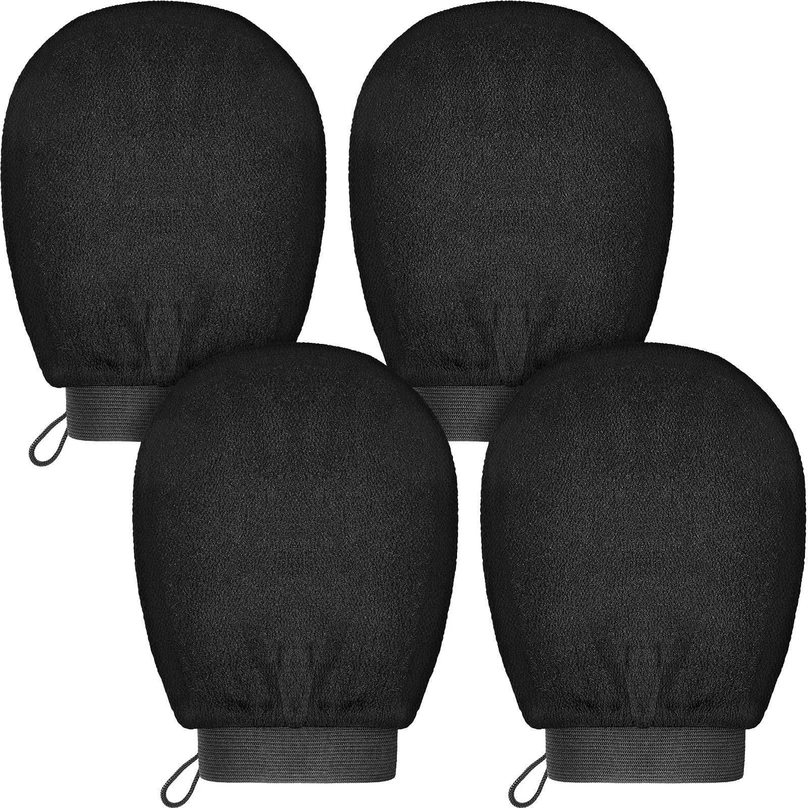4 Pieces Exfoliating Gloves Exfoliating Body Scrubber Korean Exfoliating Mitts Exfoliating Mitt for Body Exfoliating Gloves Visi