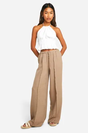 Wide Leg Linen Trousers