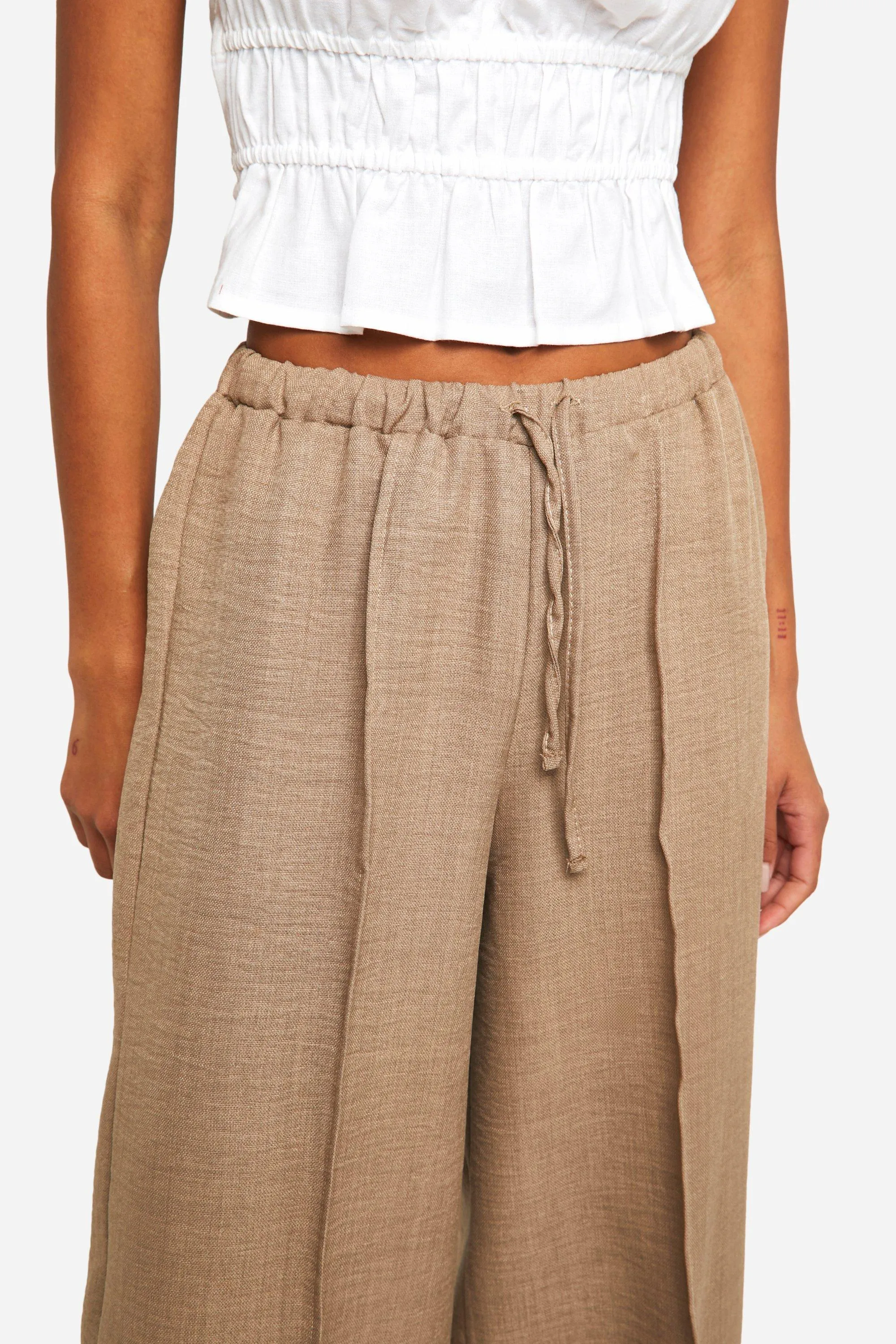 Wide Leg Linen Trousers