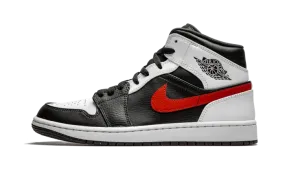 Air Jordan 1 Mid Black Chile Red White - Buy Now.