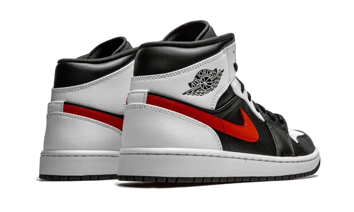 Air Jordan 1 Mid Black Chile Red White - Buy Now.