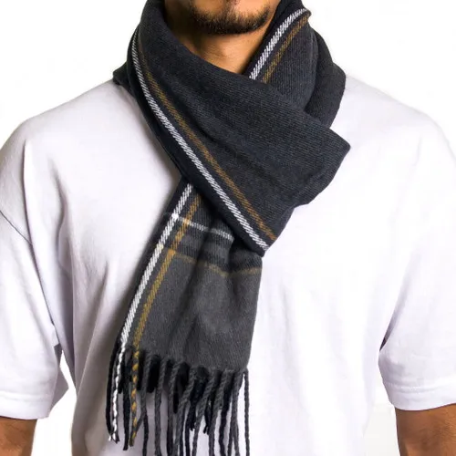 Alpine Swiss Men's Plaid Scarf - Ultra Soft Winter Shawl Warm Lightweight Cold Weather Gear