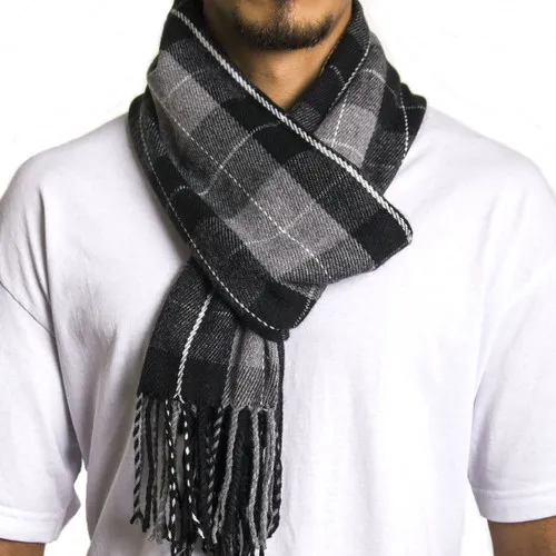 Alpine Swiss Men's Plaid Scarf - Ultra Soft Winter Shawl Warm Lightweight Cold Weather Gear