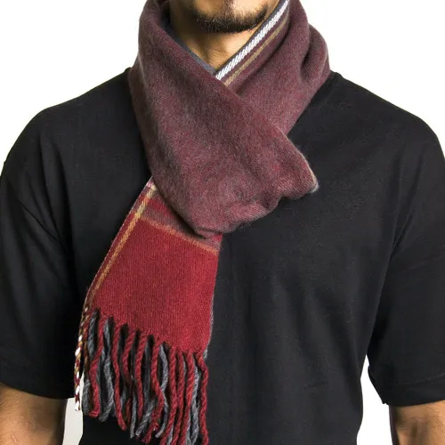 Alpine Swiss Men's Plaid Scarf - Ultra Soft Winter Shawl Warm Lightweight Cold Weather Gear