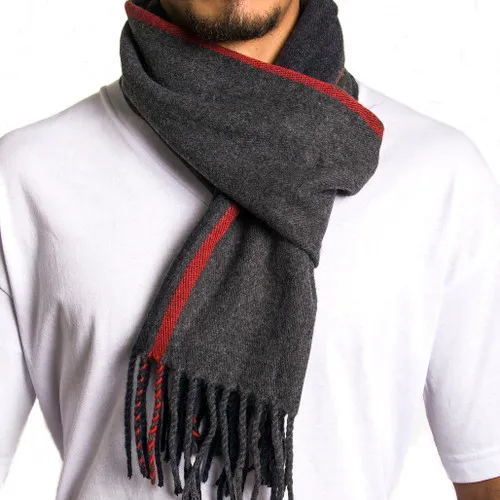 Alpine Swiss Men's Plaid Scarf - Ultra Soft Winter Shawl Warm Lightweight Cold Weather Gear