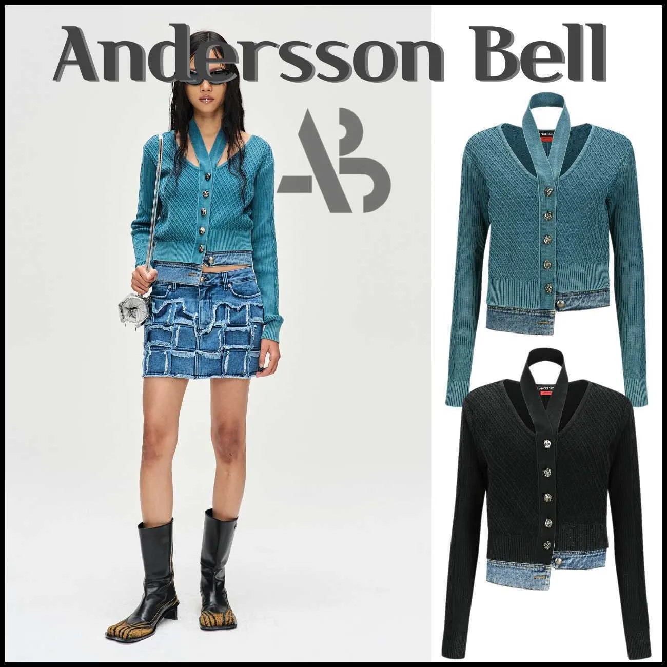 ANDERSSON BELL | Fashionable Cotton Cardigans with Long Sleeves for Street Style