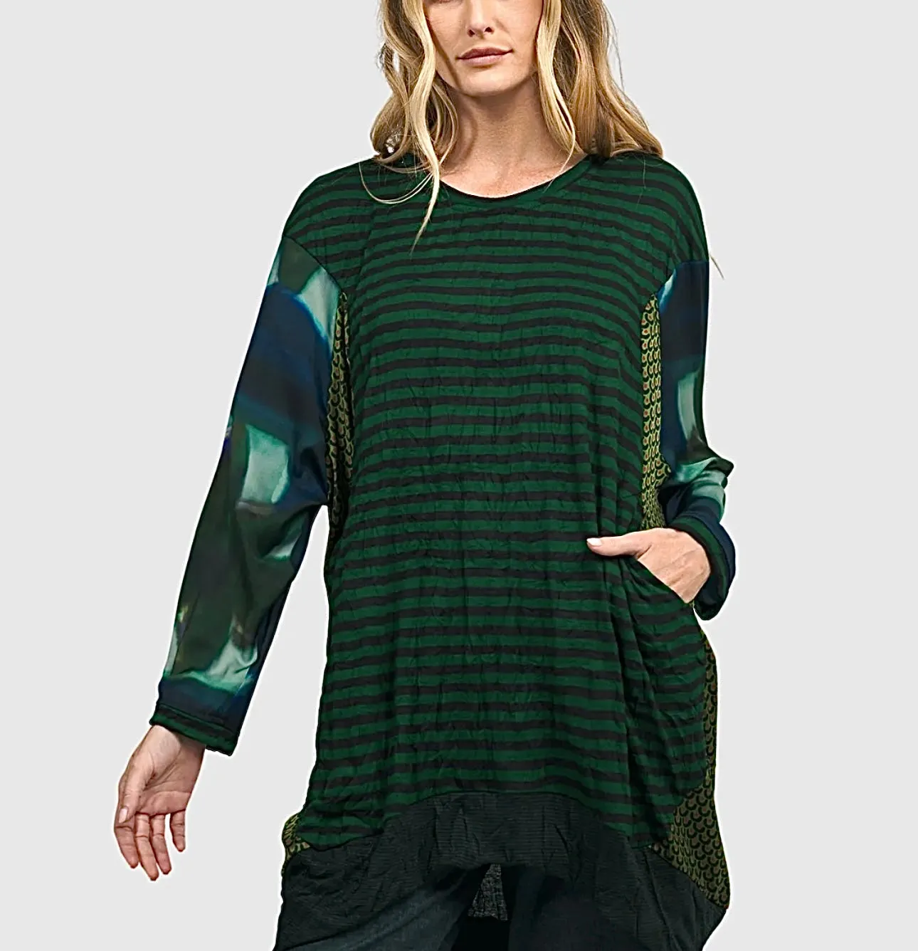 AT609F Anthea Tunic Top Forest