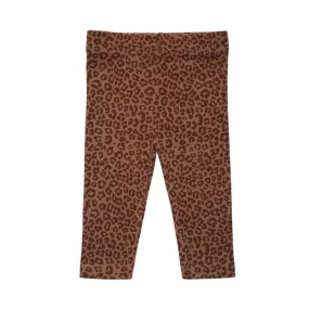 Brown Leopard Print Leggings by Atelier Pomme