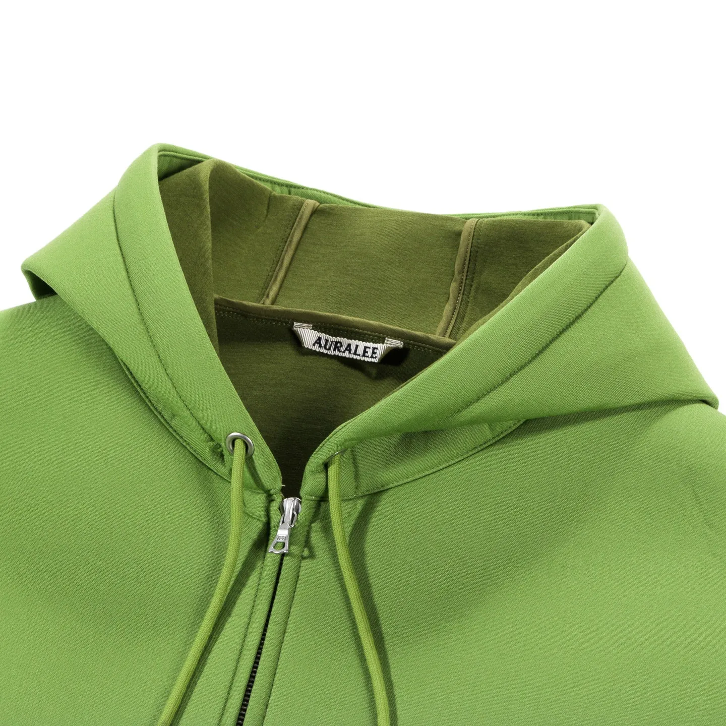 Auralee Green Tropical Wool Zip Hoodie - Blouson