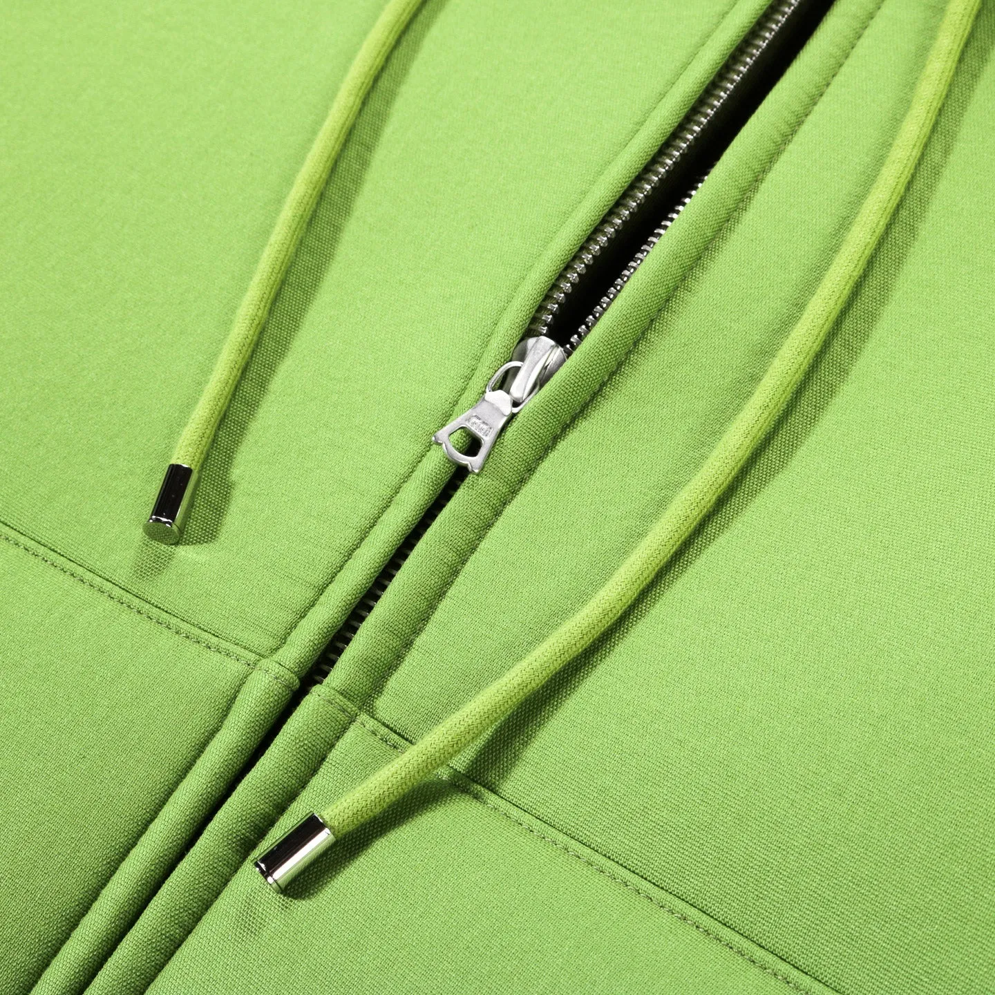 Auralee Green Tropical Wool Zip Hoodie - Blouson