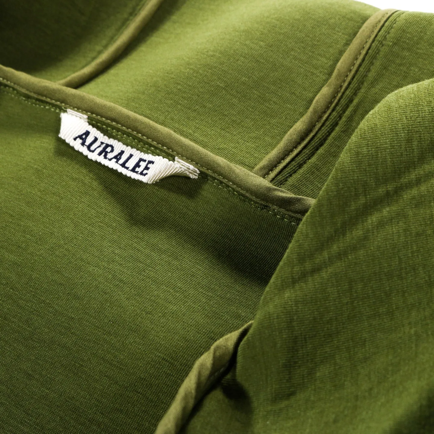 Auralee Green Tropical Wool Zip Hoodie - Blouson