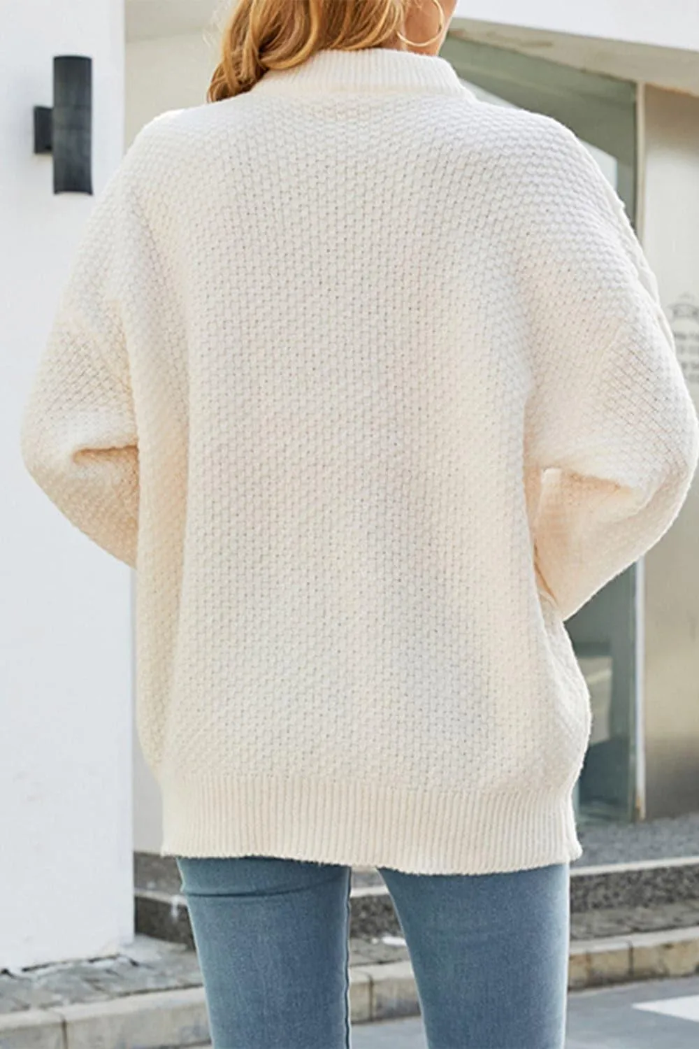 Ava Cable-Knit Round Neck Sweater - Long Sleeve