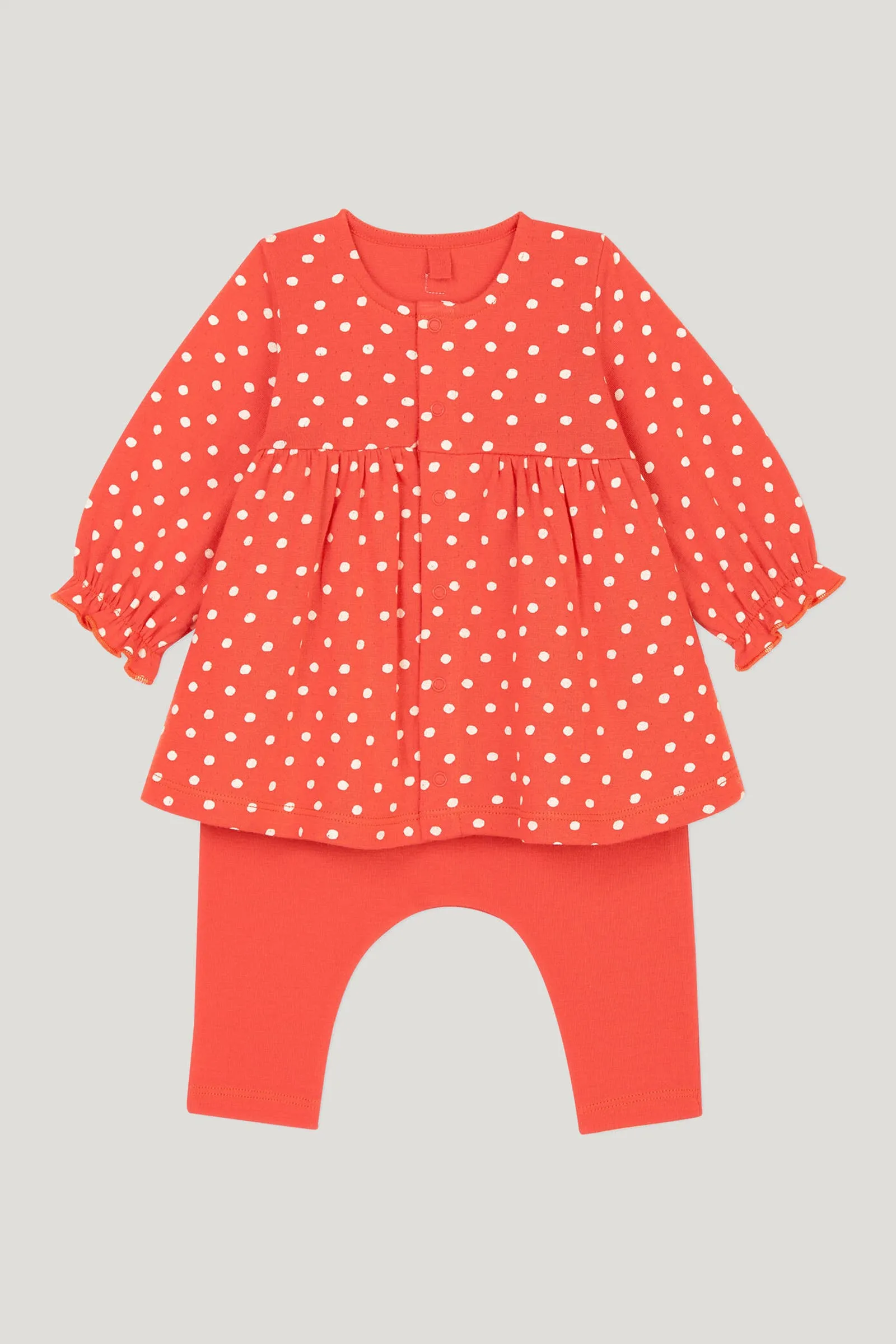 Orange Baby Girl Tamallow 2-Piece Outfit Set