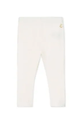 Baby Girls' White Ruffle Legging