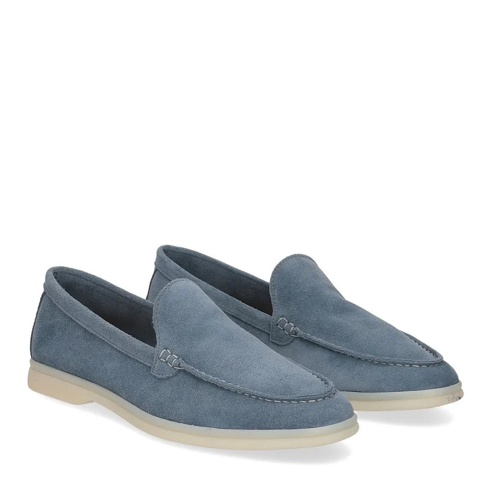 Bekk Suede Loafer Pants in Light Blue - Al Siletto | Al Siletto