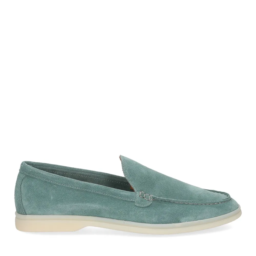 Bekk Suede Loafer Pants in Teal - Al Siletto | Al Siletto