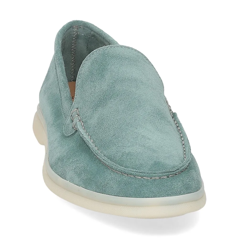 Bekk Suede Loafer Pants in Teal - Al Siletto | Al Siletto