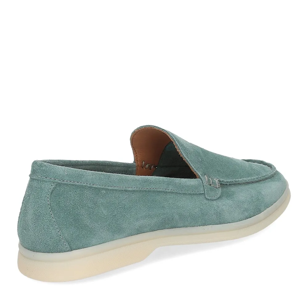 Bekk Suede Loafer Pants in Teal - Al Siletto | Al Siletto