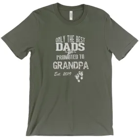 Promoted to Grandpa Unisex Tshirt for Best Dads