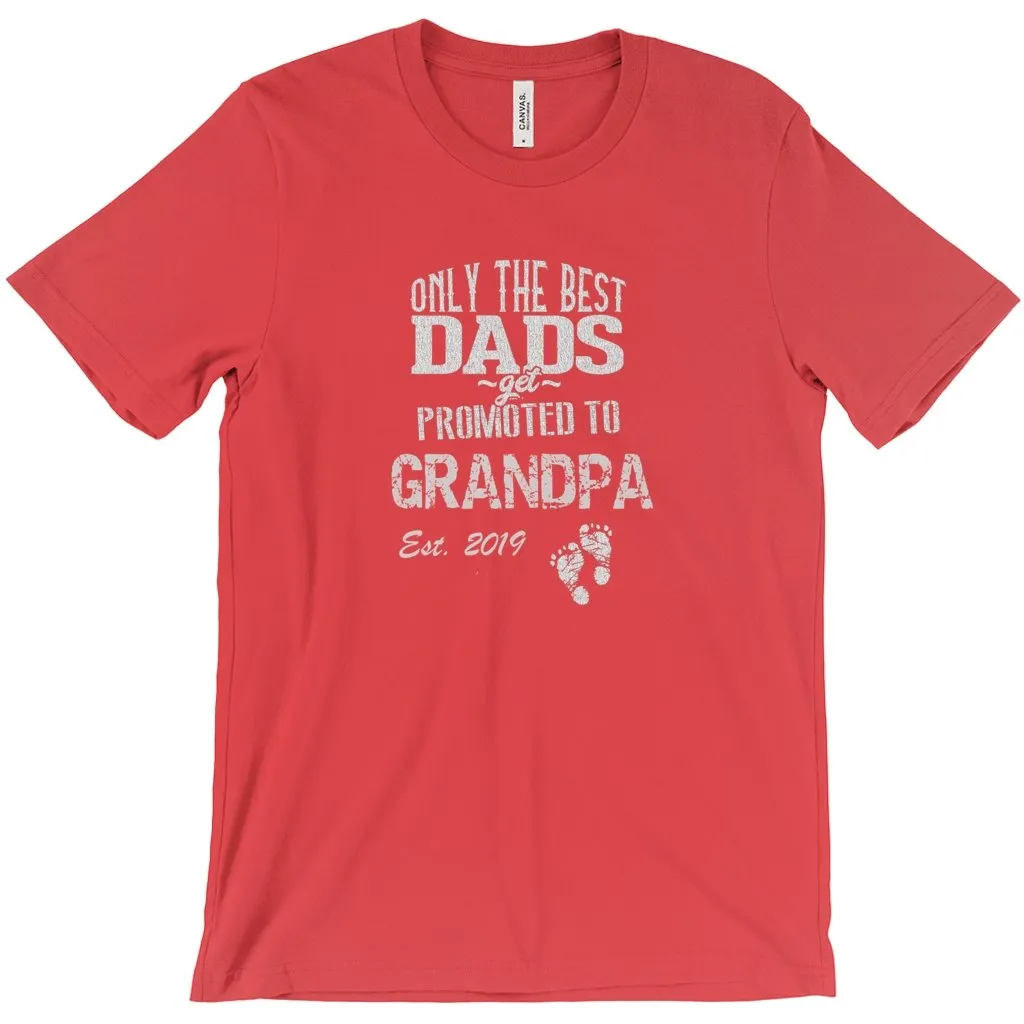 Promoted to Grandpa Unisex Tshirt for Best Dads