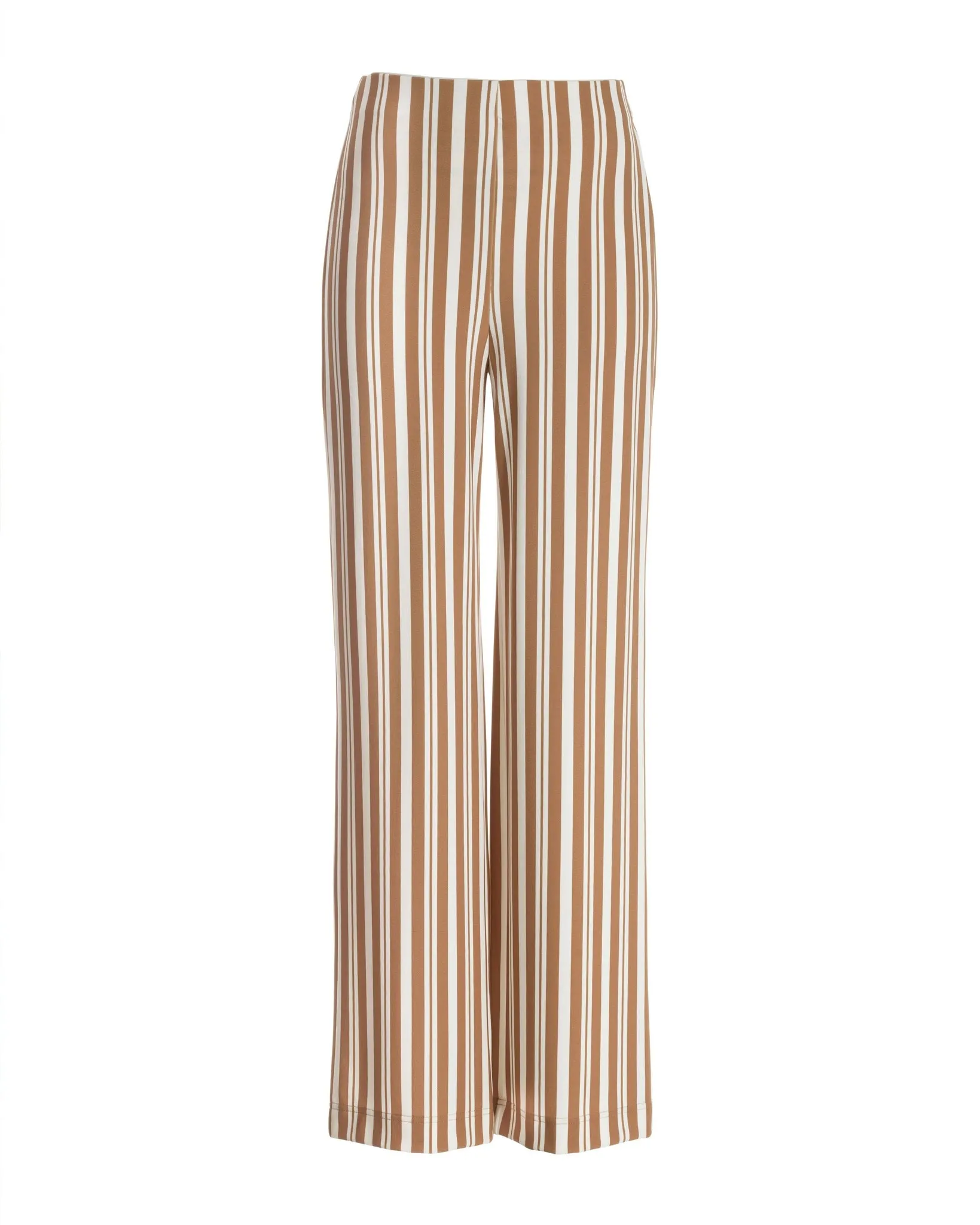 Camel Stripe High Rise Palazzo Pant