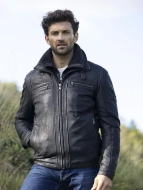 Black Derwent Leather Coat