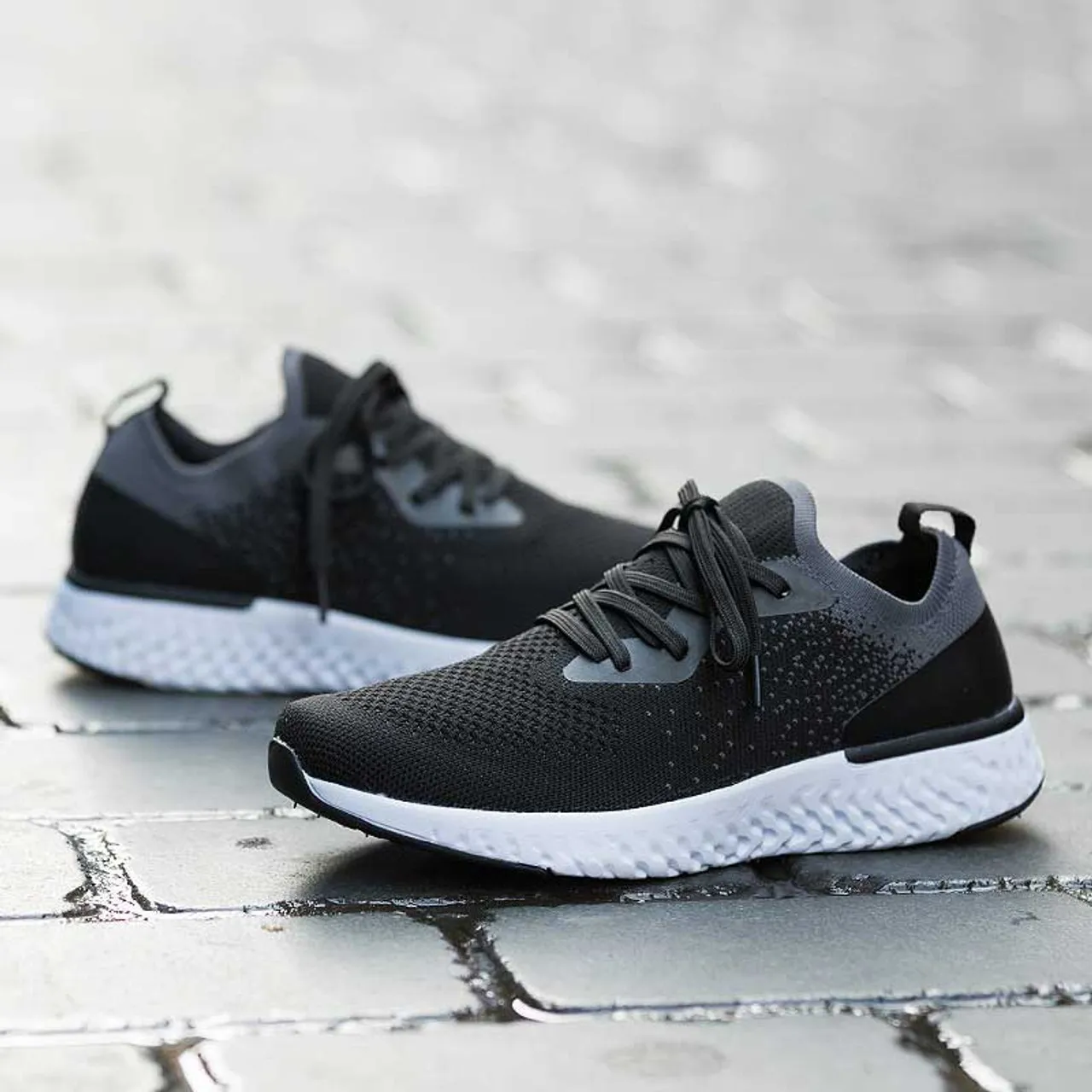 Black Flyknit Casual Pattern Texture Shoe Sneaker