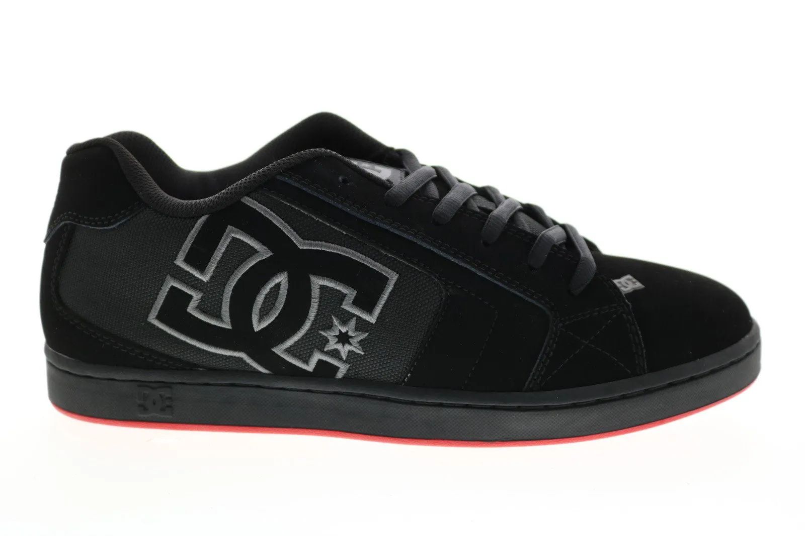 Black Nubuck Skate-Inspired Sneakers Shoes for Men - DC Net 302361-XKKR