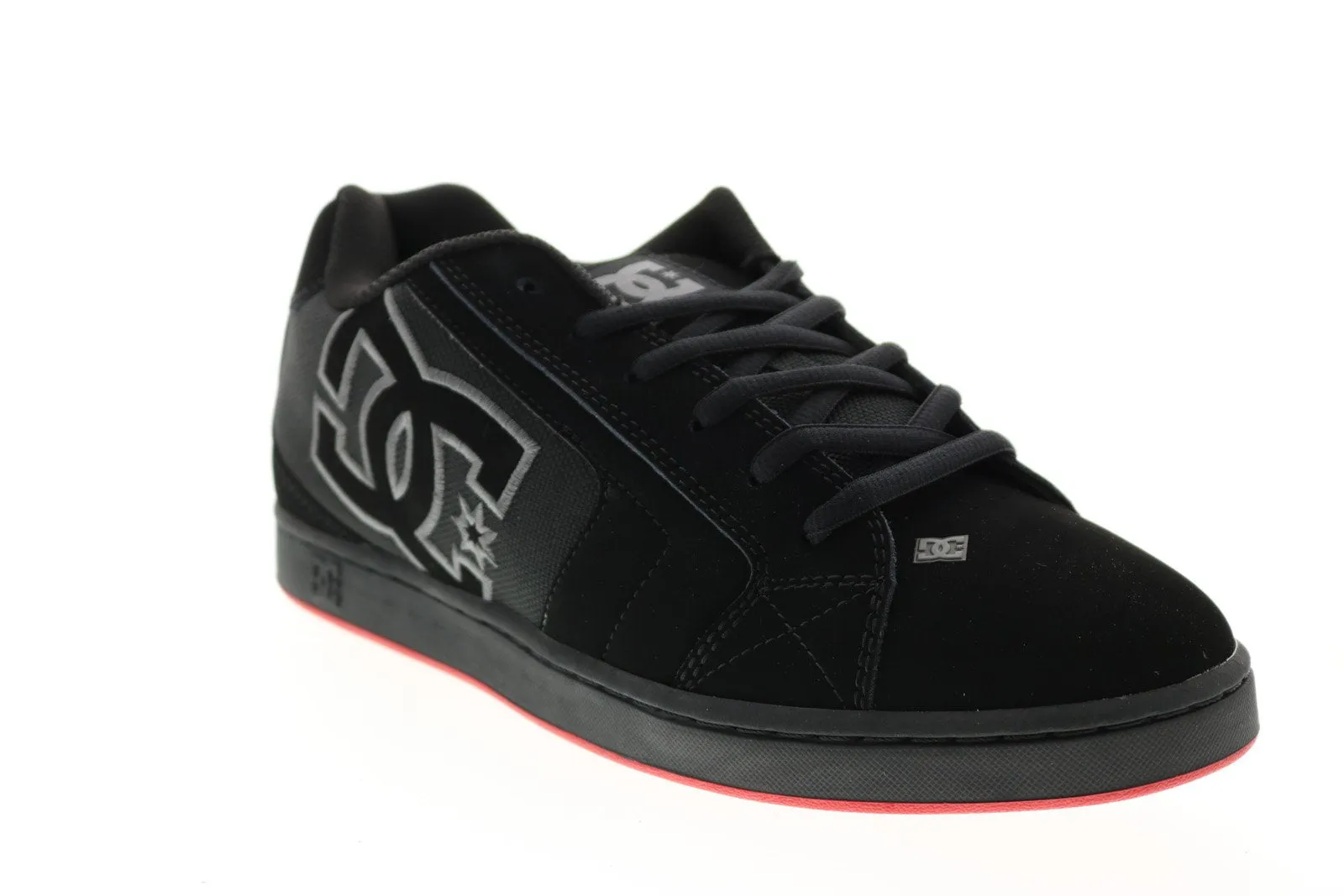 Black Nubuck Skate-Inspired Sneakers Shoes for Men - DC Net 302361-XKKR