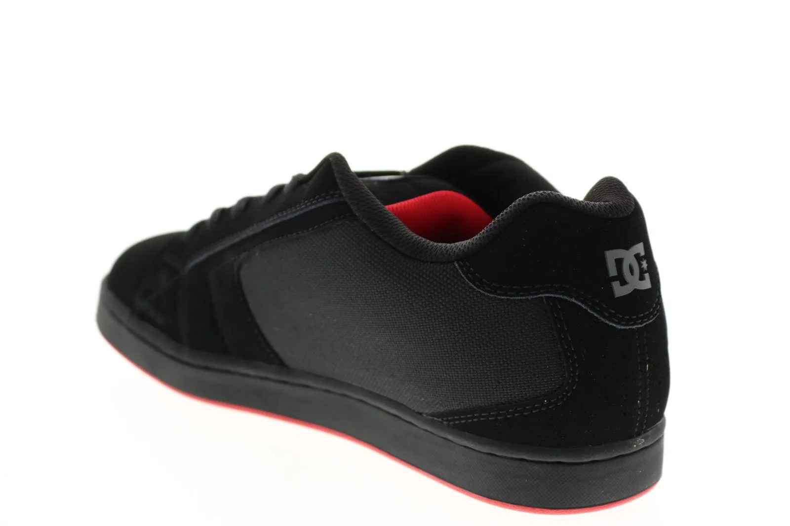 Black Nubuck Skate-Inspired Sneakers Shoes for Men - DC Net 302361-XKKR