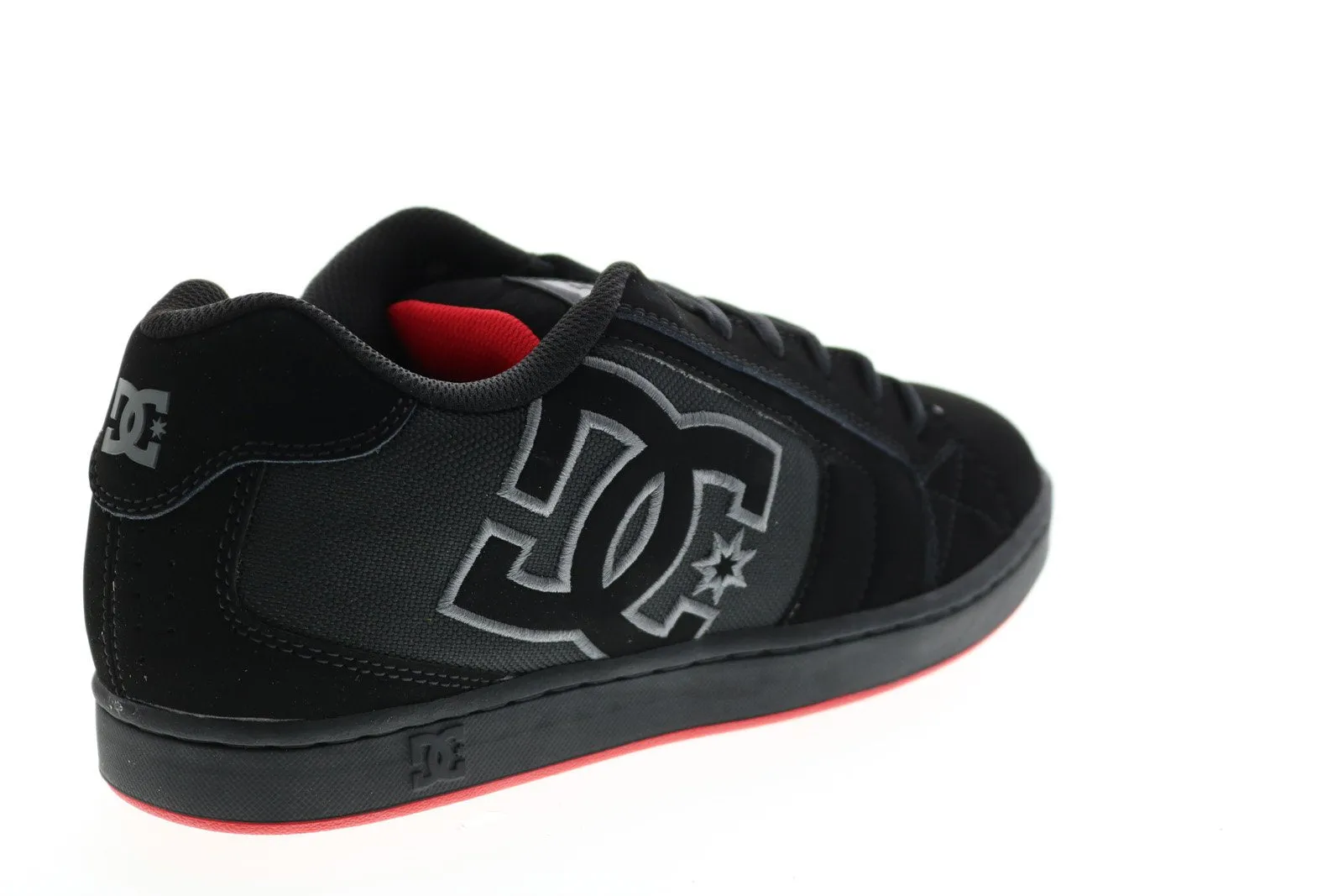 Black Nubuck Skate-Inspired Sneakers Shoes for Men - DC Net 302361-XKKR