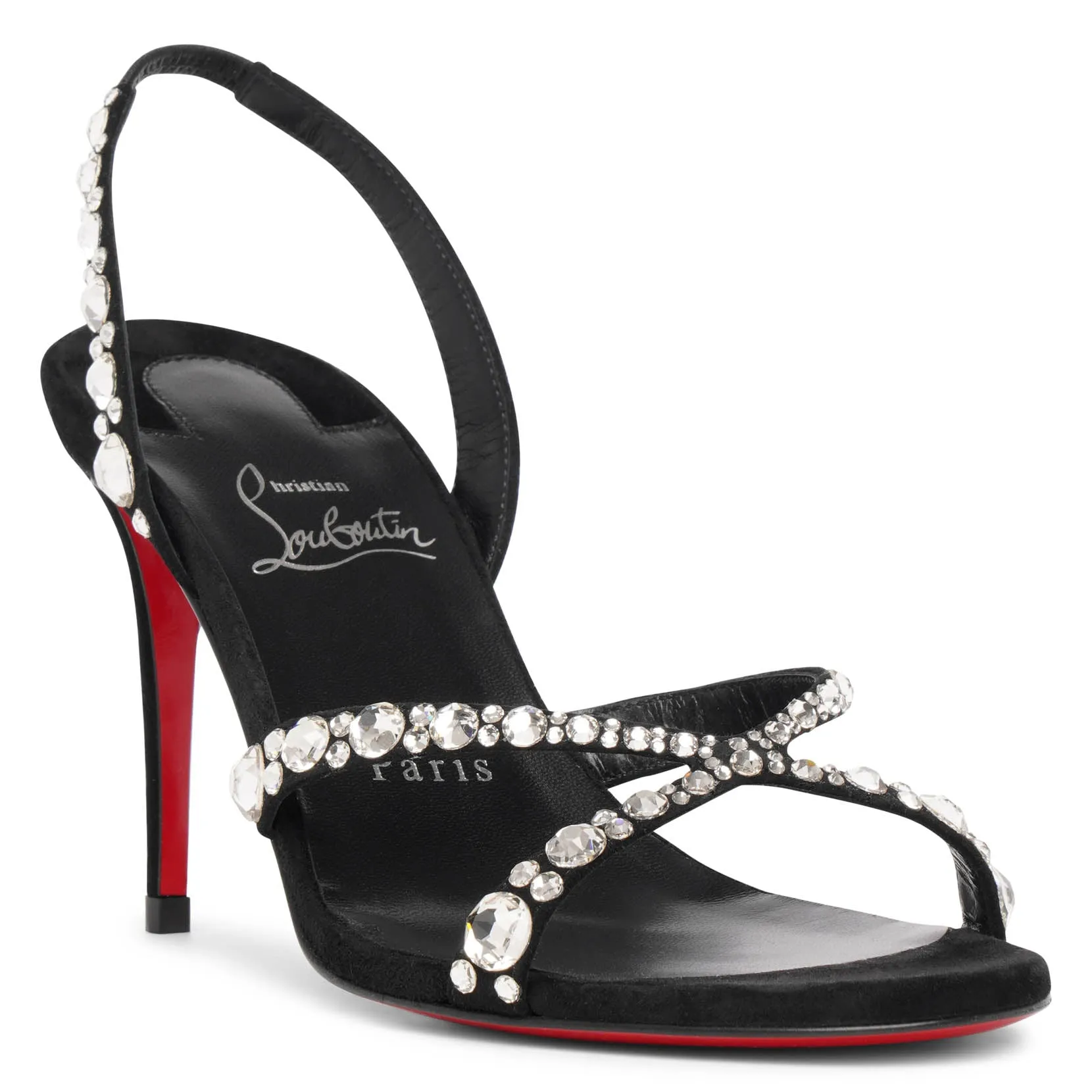 Black Strass Emilie 85 Christian Louboutin sandals