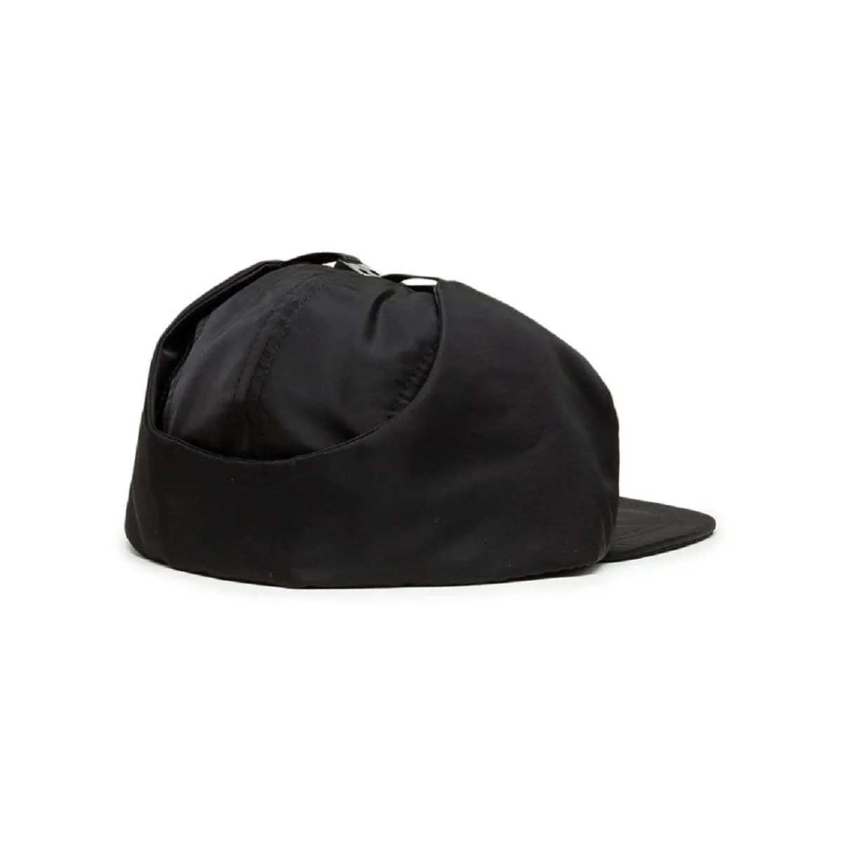 Black Stussy Stock Ear Flap Camp Cap