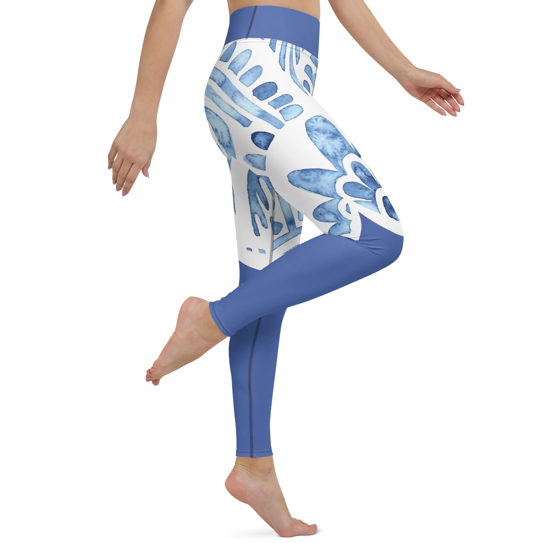 Blue Porcelain Yoga Pants