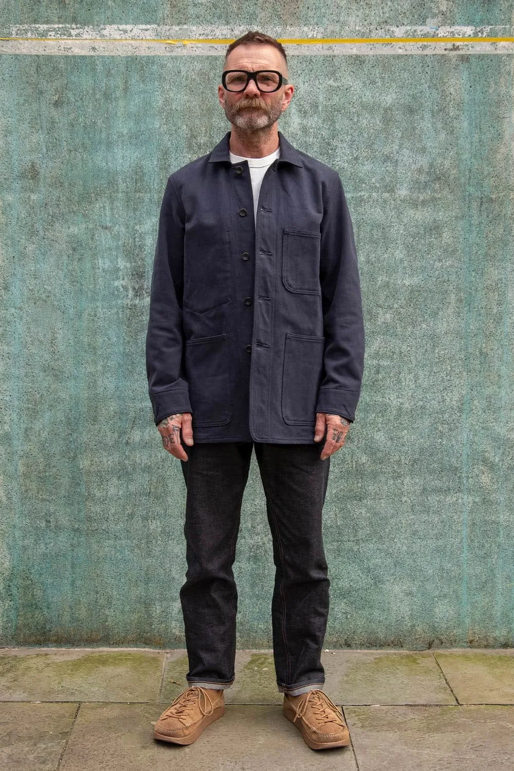 Bob Job Work Coat in Bedford Cord Fabric