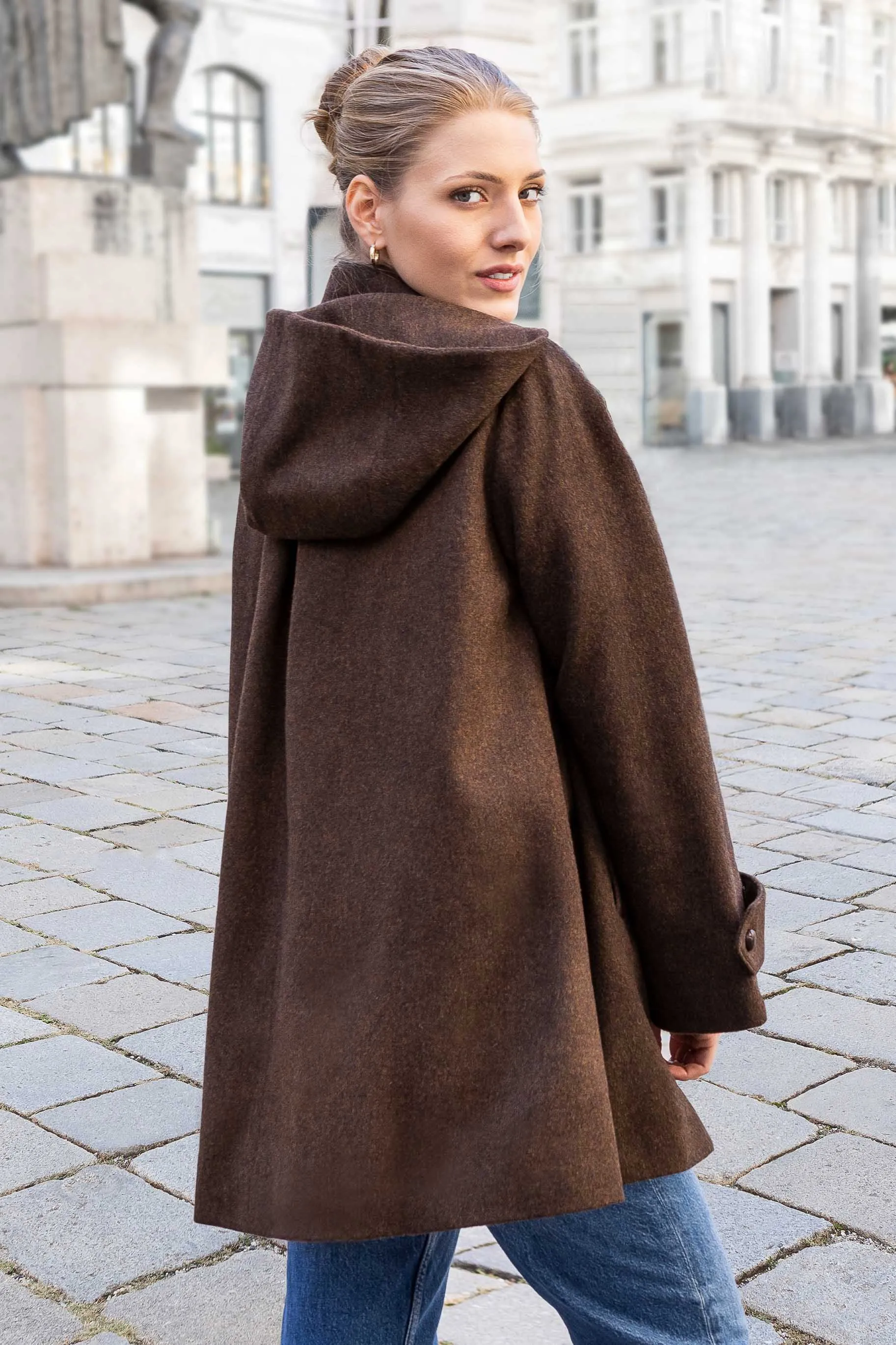 Brown Nadya Loden Coat