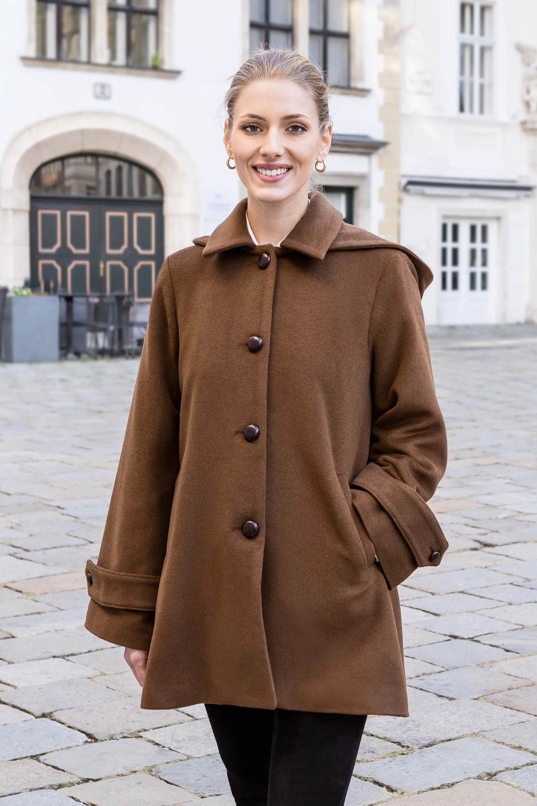 Brown Nadya Loden Coat