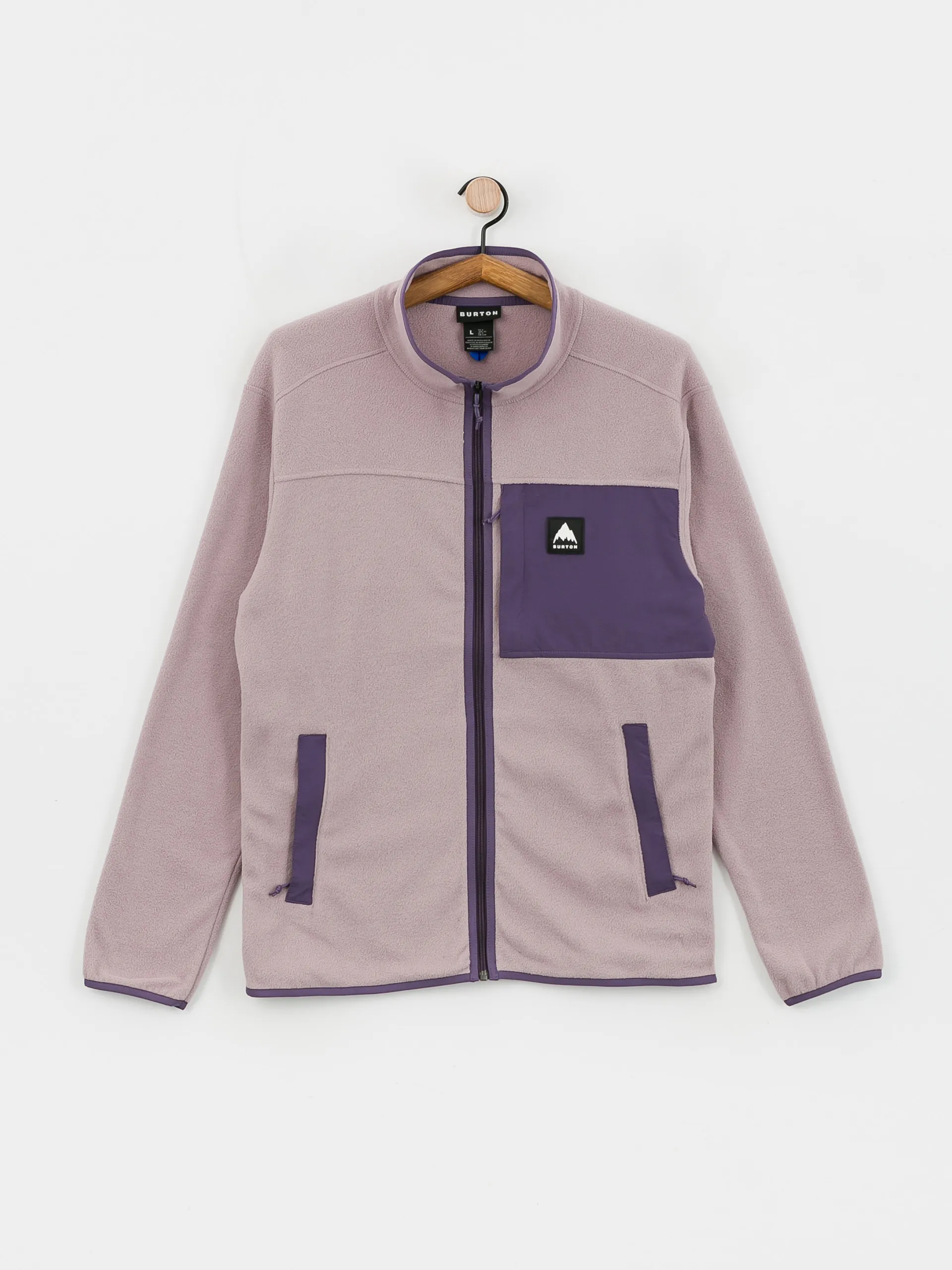 Burton Hearth Full Zip Fleece  (elderberry/violet halo)