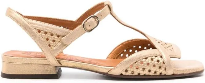 Chie Mihara Tencha metallic gold leather sandals