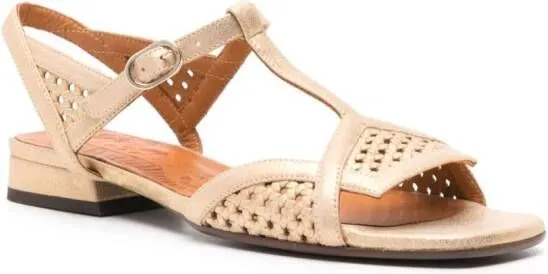 Chie Mihara Tencha metallic gold leather sandals