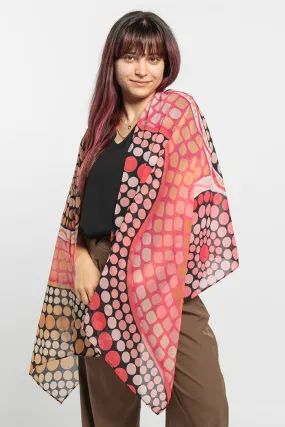 Chiffon Scarf with Eternal Flame Print