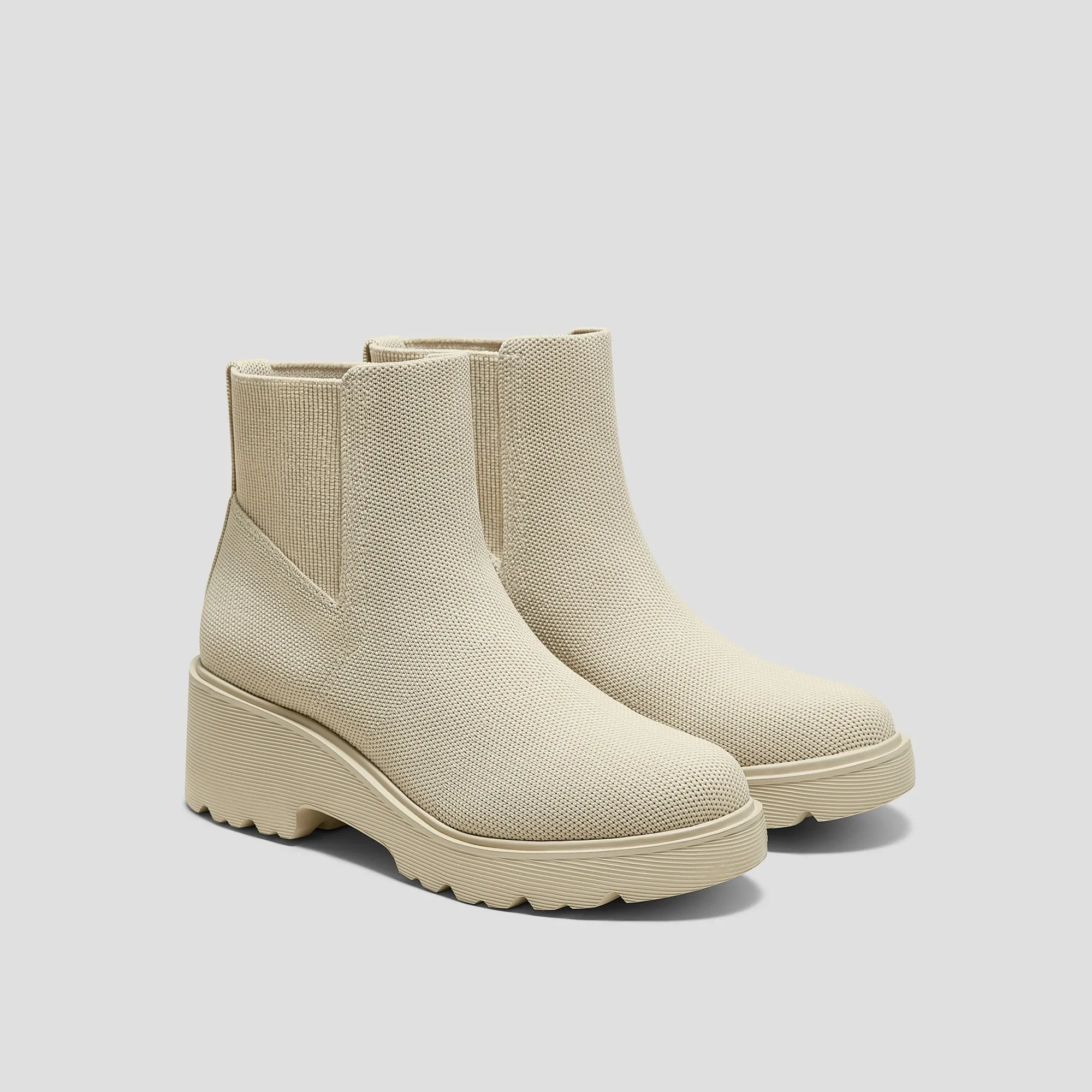 Chunky Wedge Boots - Round Toe Platform Style (Everly)