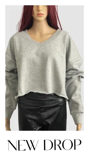 V-Neck Crop Sweatshirt by BP.