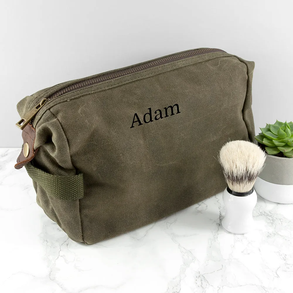 Custom Men's Waxed Dopp Kit