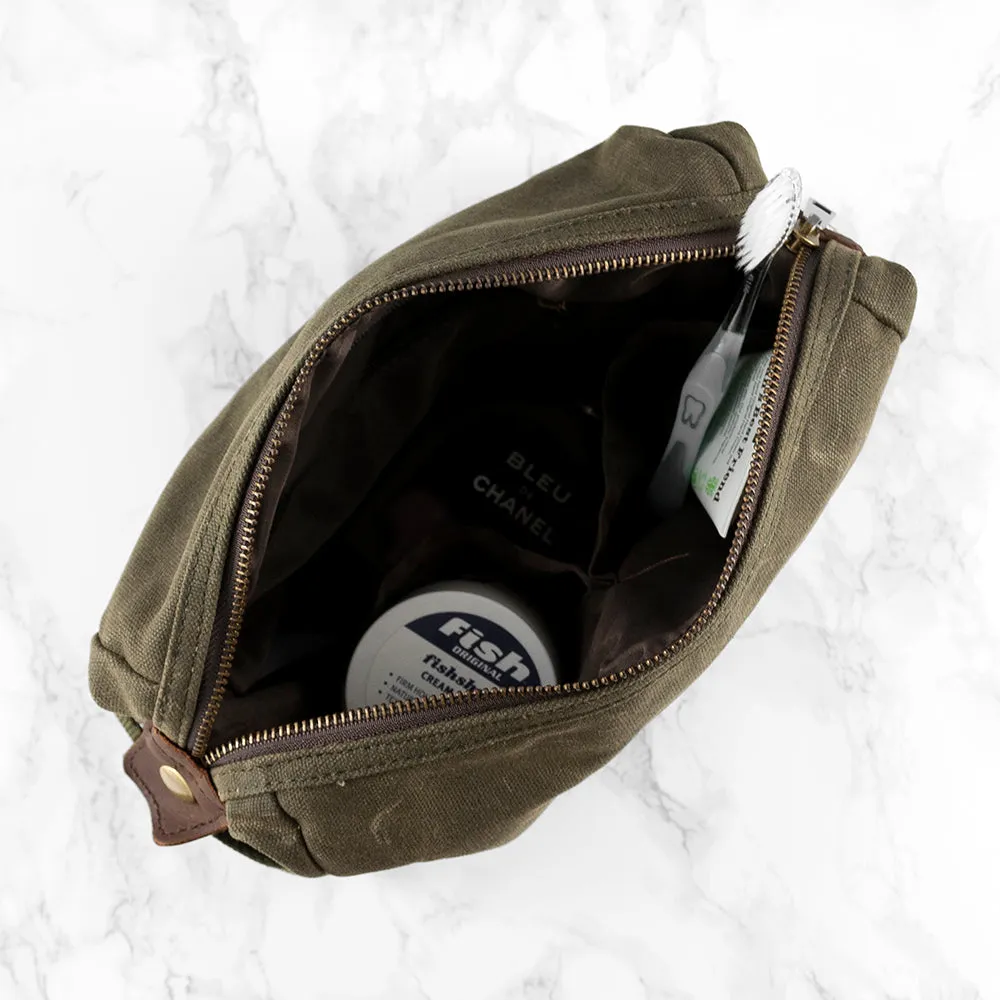 Custom Men's Waxed Dopp Kit